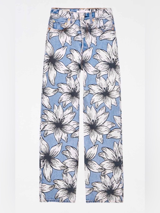 FARM Rio Denim - Levi's x Farm Rio Tropical Flower Burst Ribcage Straight Jeans 25